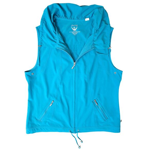 Zenergy by Chico Zip up Vest Sz 2 XL Pit to Pit 21" Length 25" - Picture 1 of 6